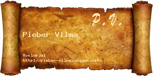Pieber Vilma névjegykártya